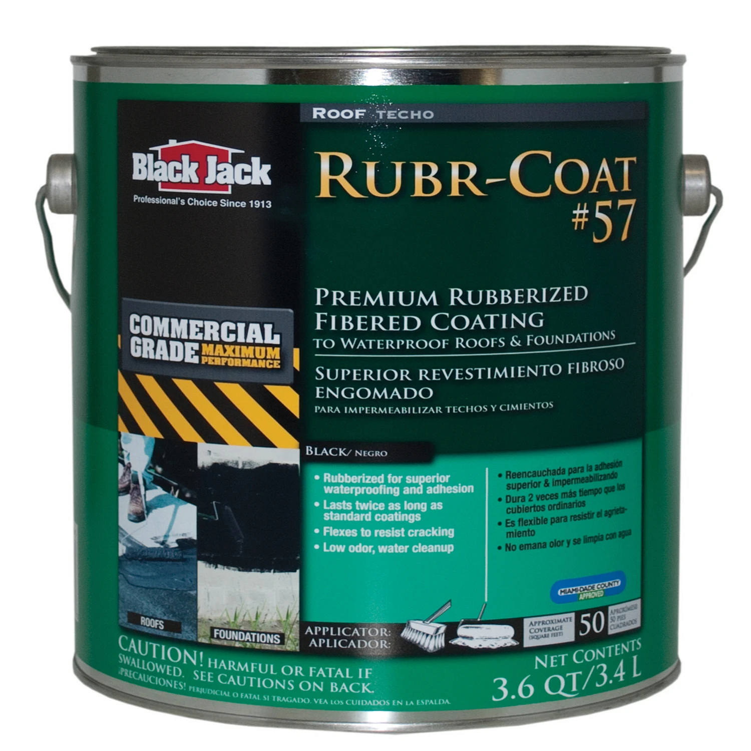 Pro Series #57 Rubberized SBS Roof Coating, 3.6-Qt.