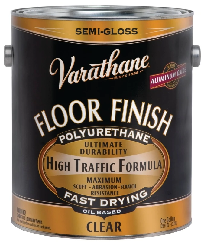 Semi-Gloss Oil-Base Premium Polyurethane Floor Finish, 1-Gallon
