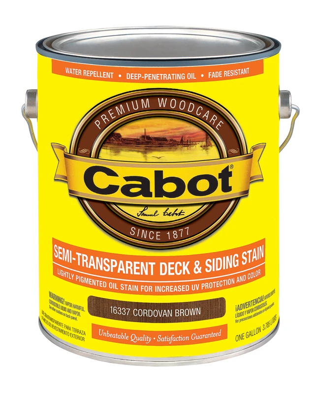 Deck & Siding Stain, Semi-Transparent, VOC, Cordovan Brown, 1-Gallon