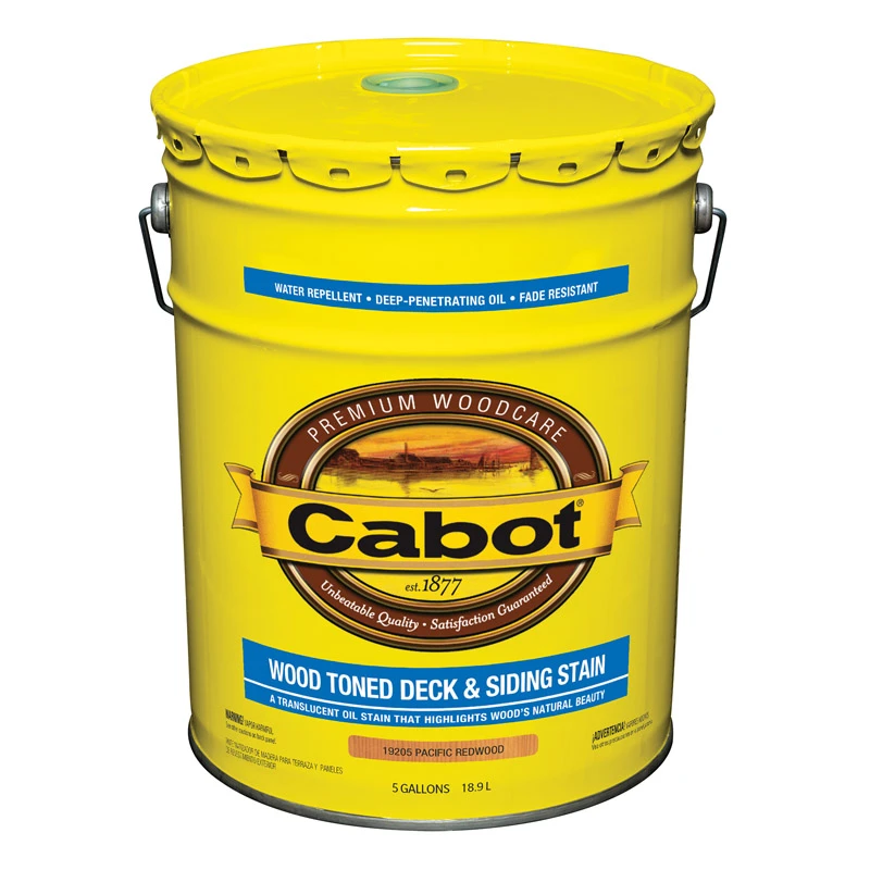 Wood Toned Deck & Siding Stain, Pacific Redwood, 5-Gallons