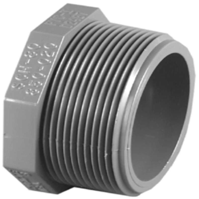 Schedule 80 PVC MPT Plug, 1 In.