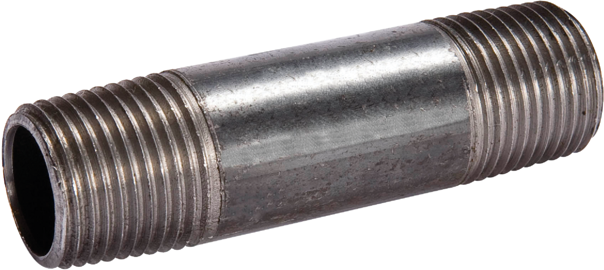 Black Pipe Nipple, 1-1/4 x 6 In.