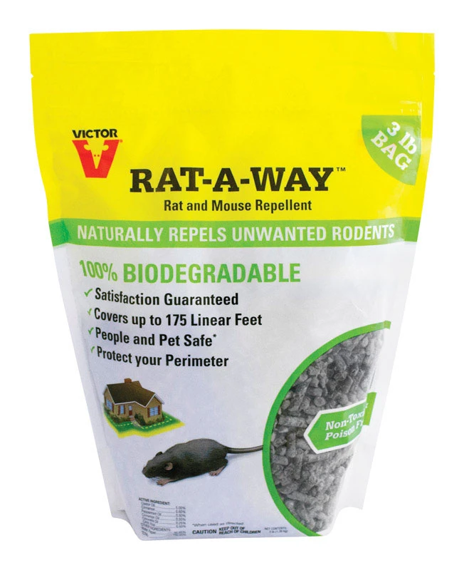 Rat-A-Way Rodent Repellent, Granular, 3 Lb.