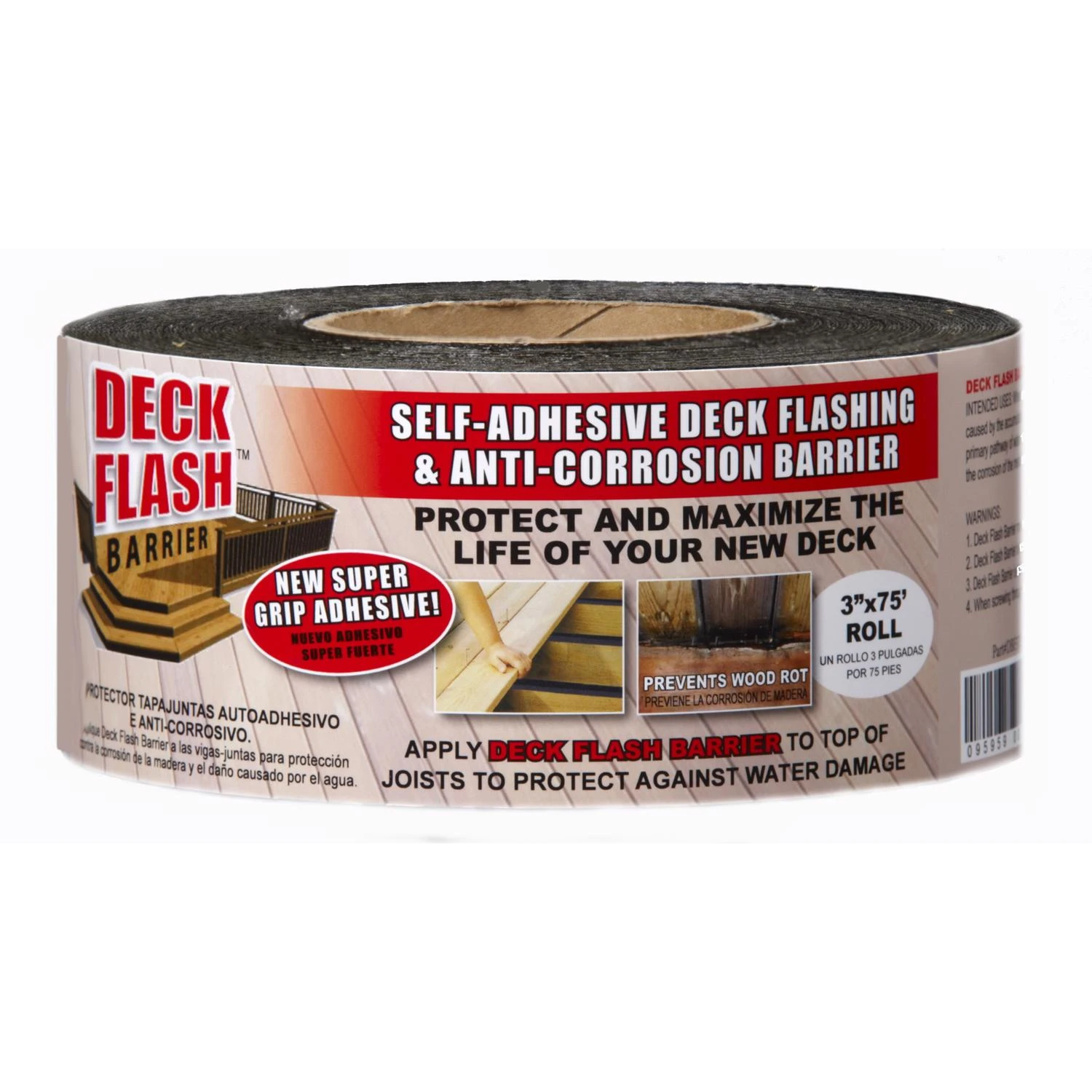 Deck Flash Barrier, 3-In. x 75-Ft.