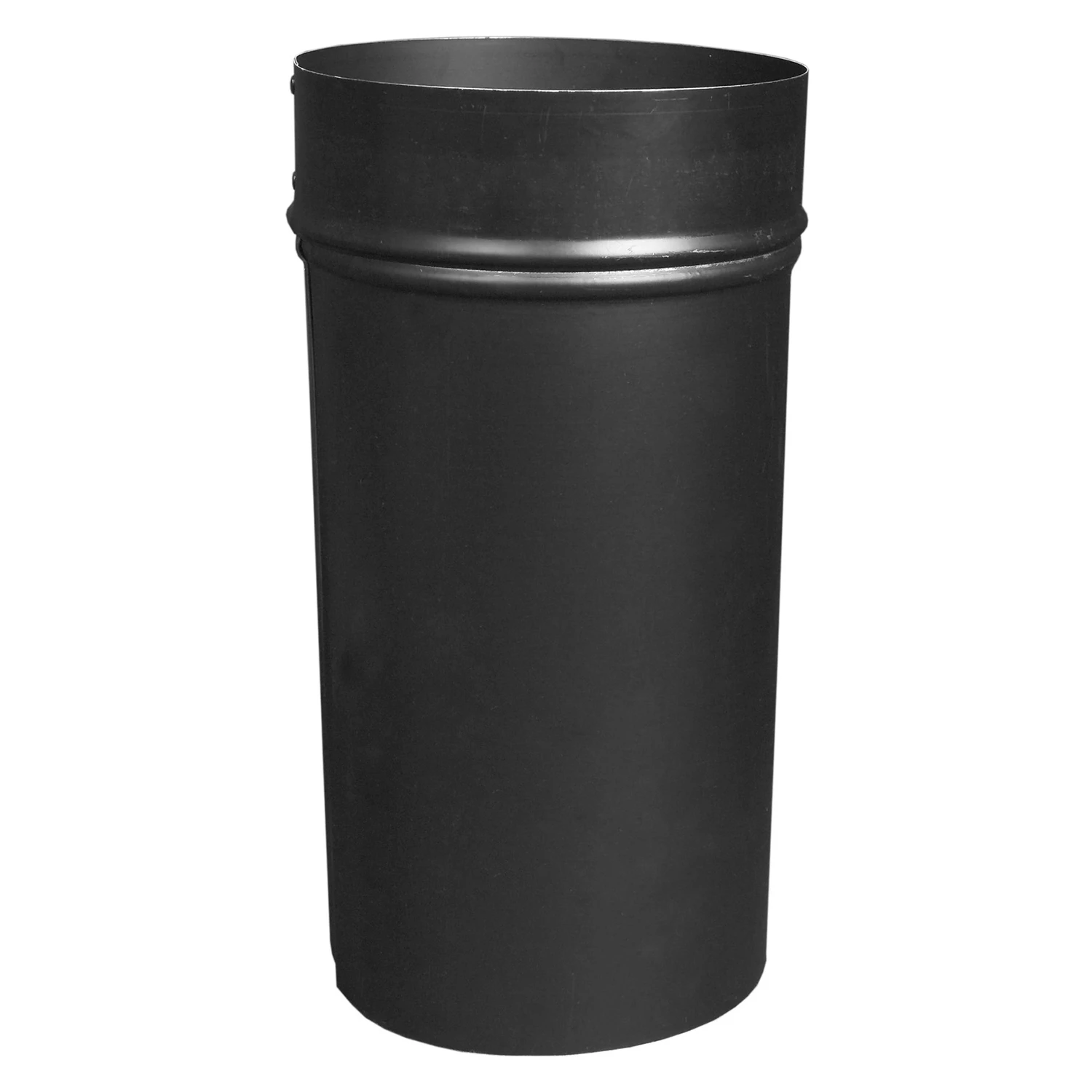 Black Stove Pipe Slip Connector, 24 Gauge, 6 In.
