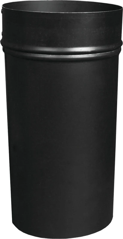 Black Stove Pipe Slip Connector, 24 Gauge, 8 In.