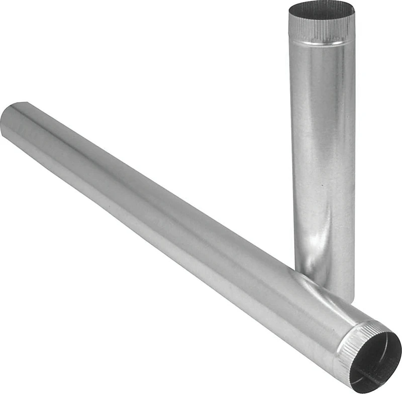 Galvanized Perimeter Furnace Pipe, 30 Gauge, 4 x 60 In.