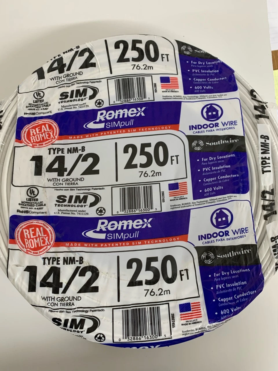 147-1472g 250 Ft. 14/2 Non Metallic Sheathed Cable With Ground