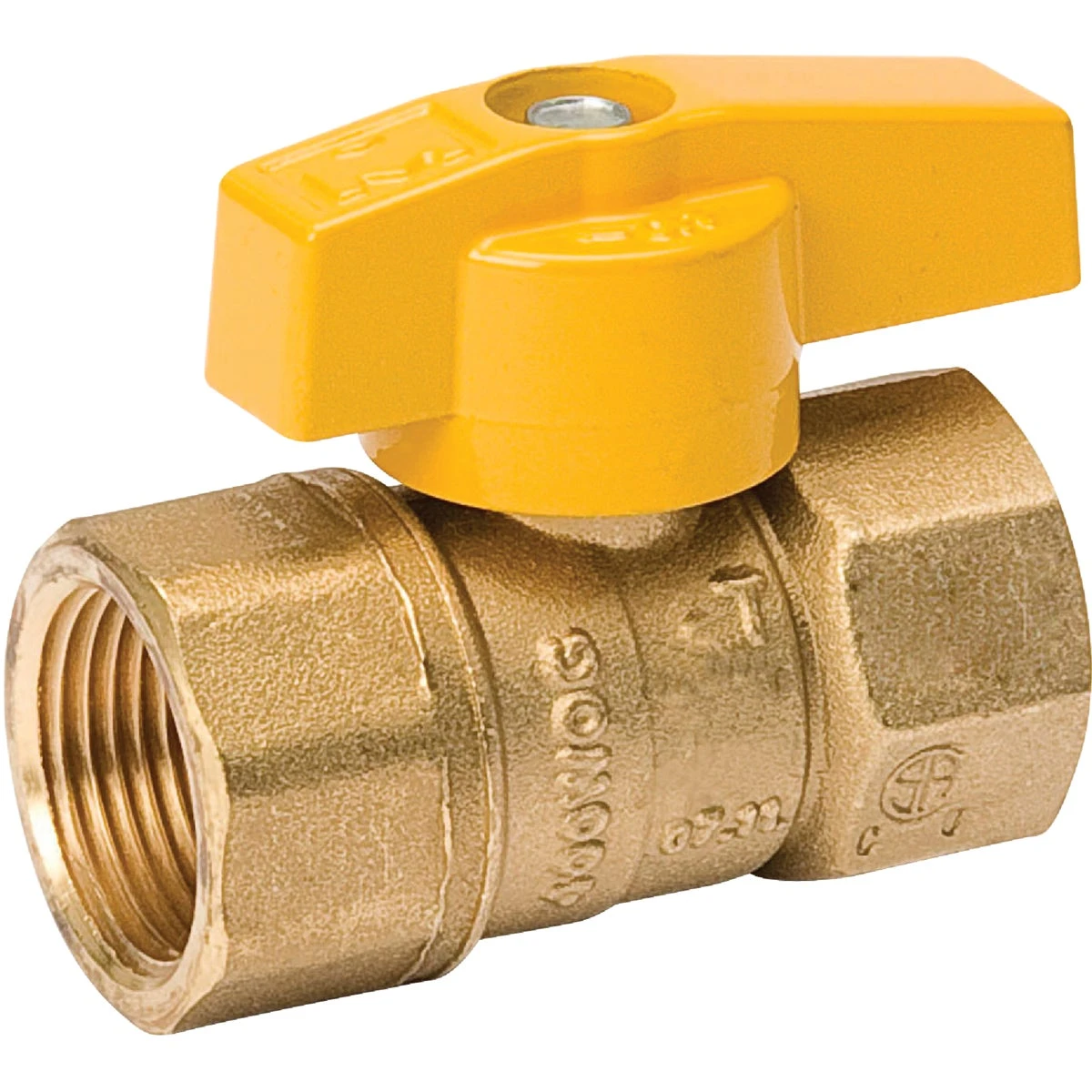 Gas Ball Valve, Brass, 1 In.