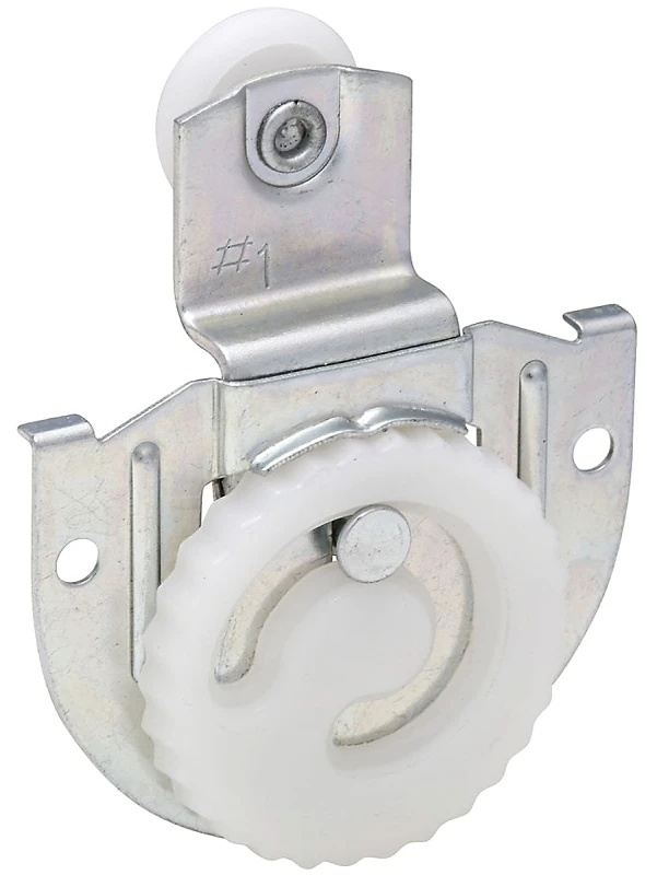 Sliding Door Hanger, Cam-Action Dial, Zinc-Plated, Fits 3/4 to 1-3/8 In. Doors
