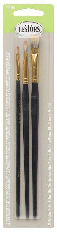 Craft & Hobby Paint Brush Kit, Blue, 3-Pk.