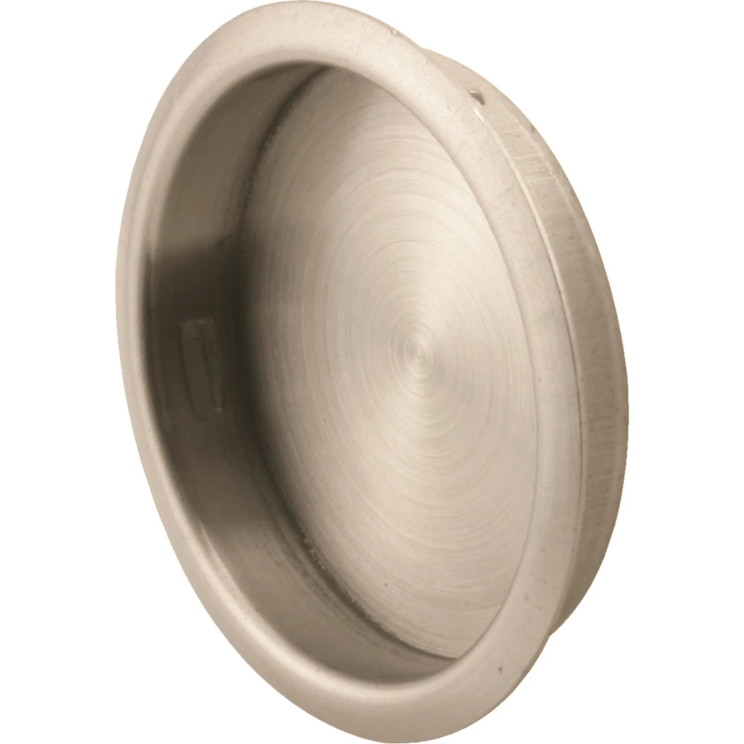 Closet Door Finger Pull, Satin Nickel, 1-3/4 In. Round