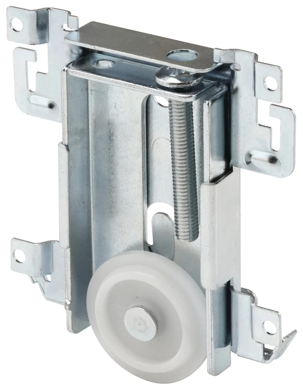 Mirror Door Roller Assembly, Nylon Flat Roller, Acme, 1-7/16 In.