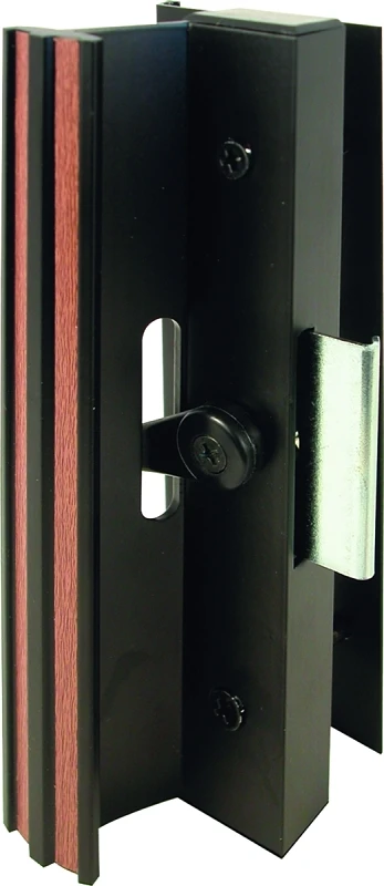 Sliding Patio Door with Clamp Type Latch, Black Extruded Aluminum