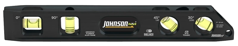 Billet Torpedo Level, Magnetic, 4 Vials, 9 In.