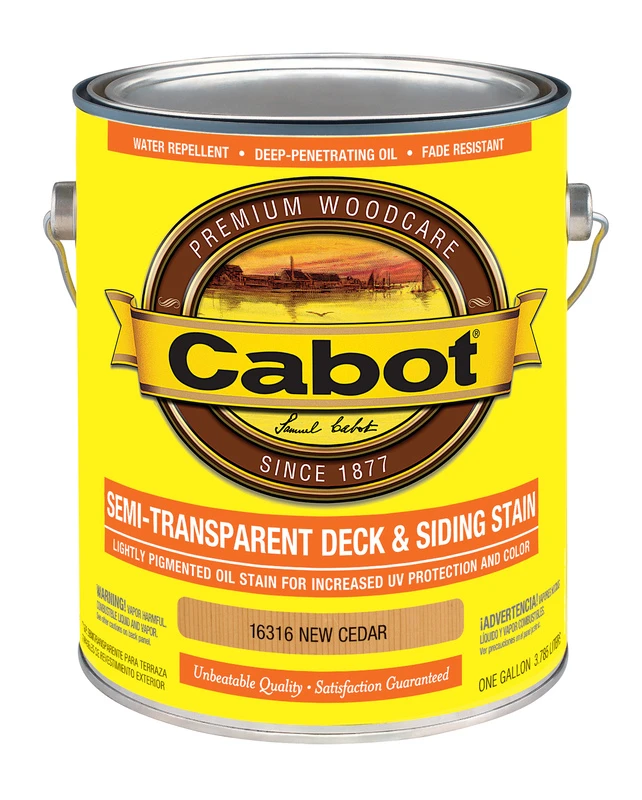 Deck & Siding Stain, Semi-Transparent, VOC, Cedar, 1-Gallon