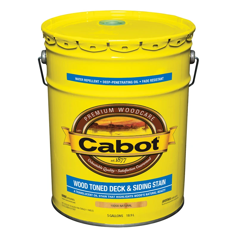 Wood Toned Deck & Siding Stain, Natural, VOC, 5-Gallons