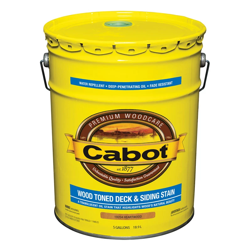 Wood-Toned Deck & Siding Stain, VOC, Heartwood, 5-Gallons