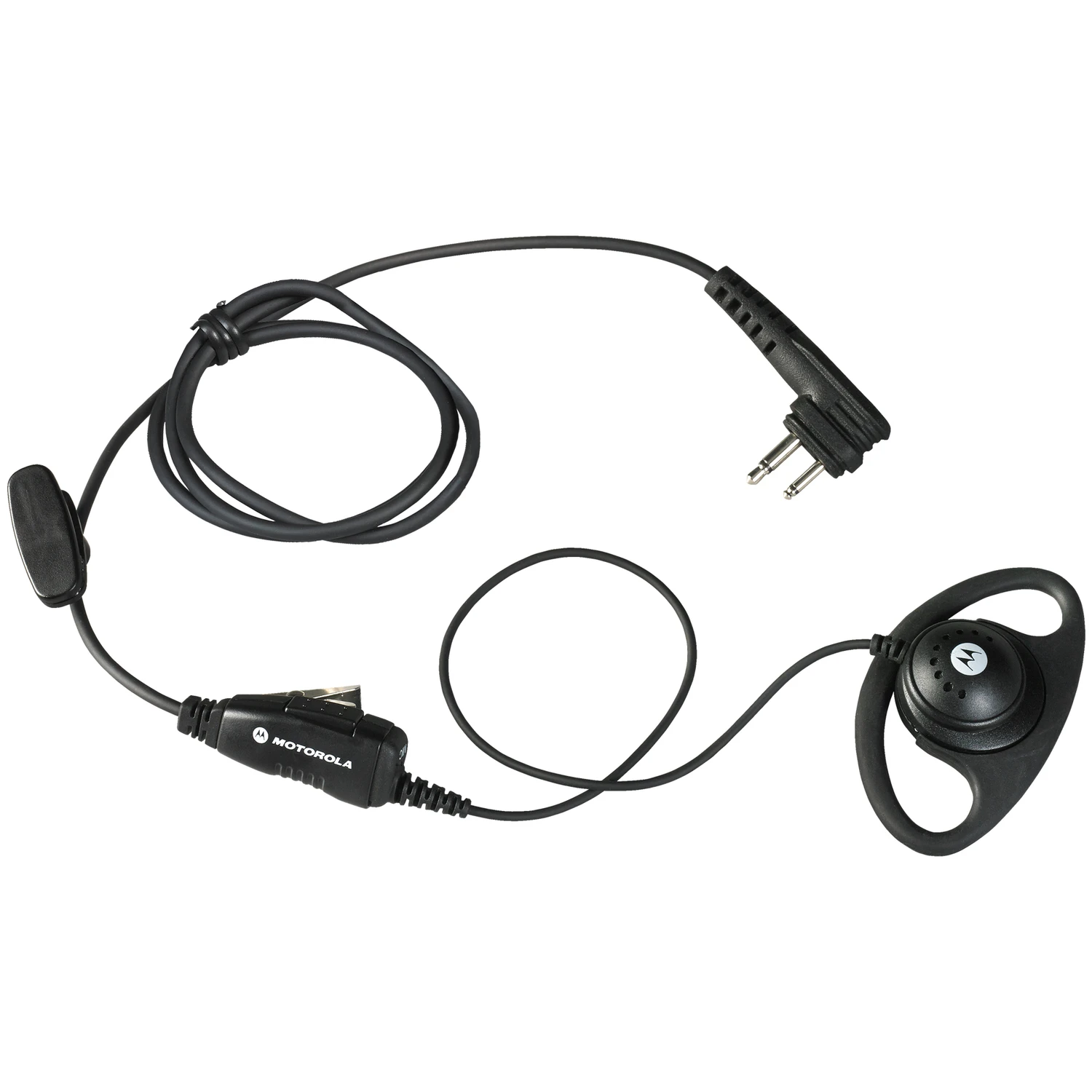 Ear Piece With Clip-On Push To Talk Microphone