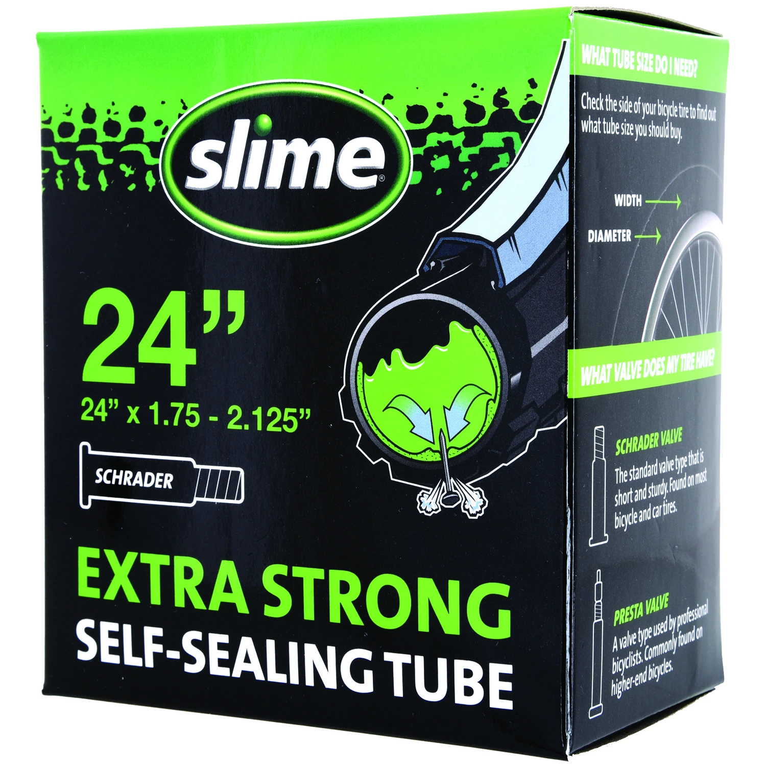 Extra Strong Self-Sealing Bicycle Inner Tube, 24 In.
