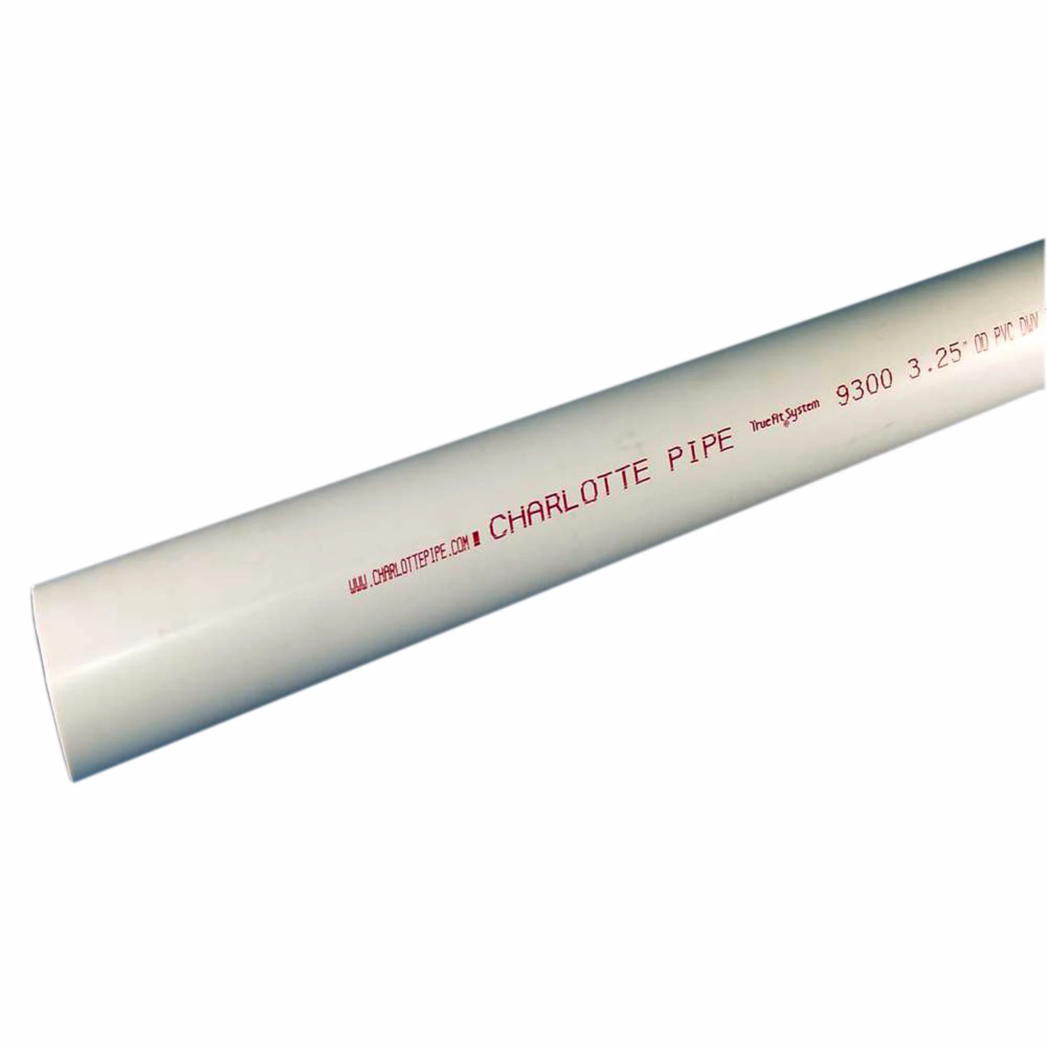 Schedule 30 DWV PVC Pipe, Plain End, 3 In. x 10 Ft.