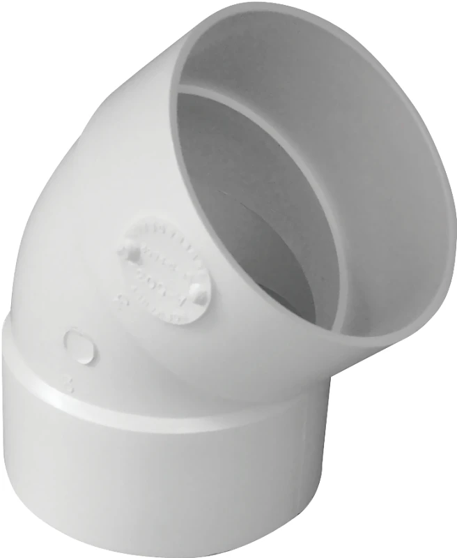 PVC Pipe Sewer And Drain 45-Degree Elbow, 4 In.