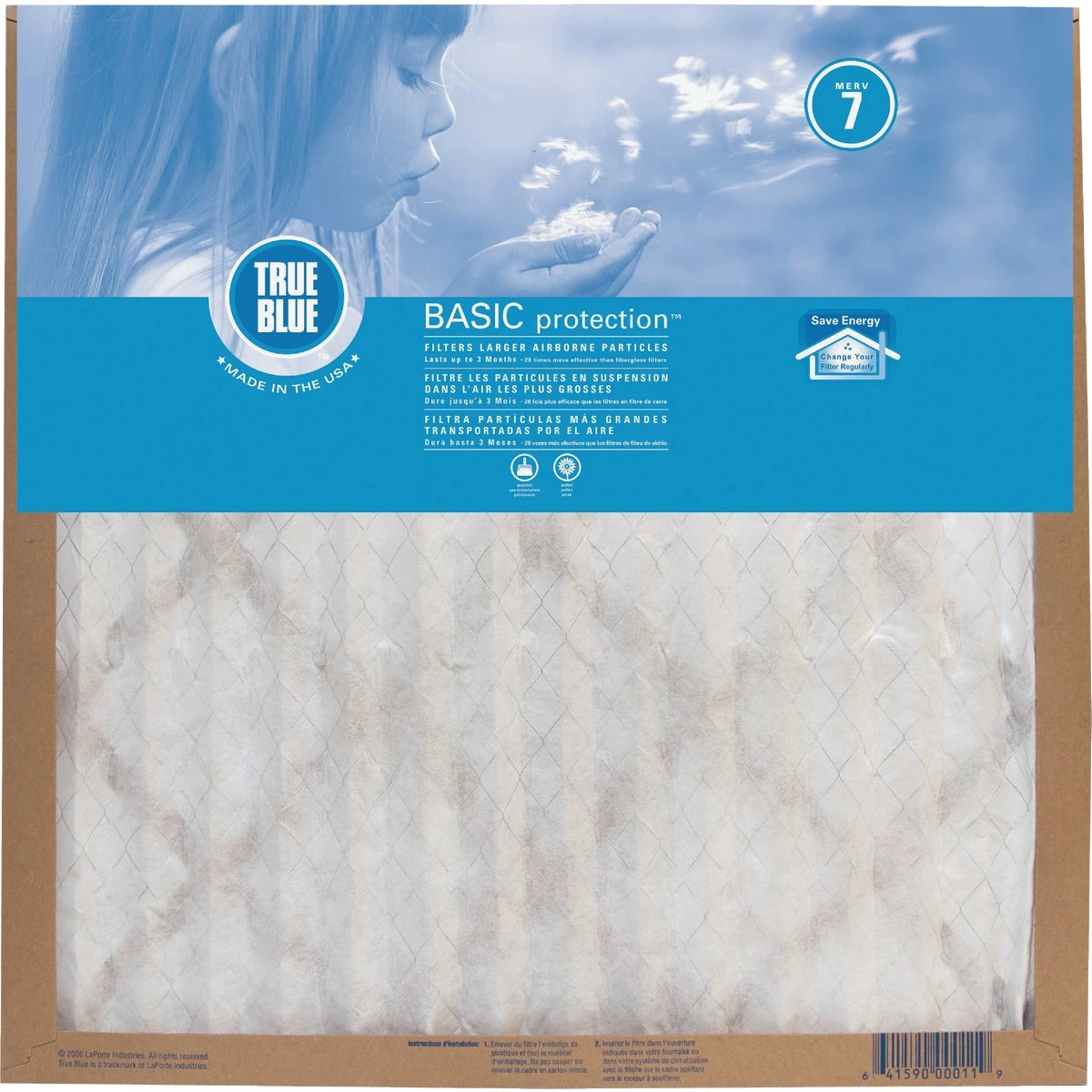 14x25 x 1 In. Pleated Air Filter, MERV 7, 90 Days