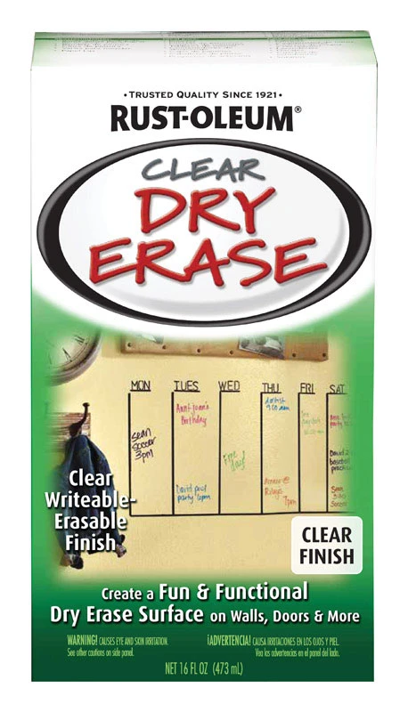 Specialty Dry Erase Brush-On Paint, Clear, 16-oz.