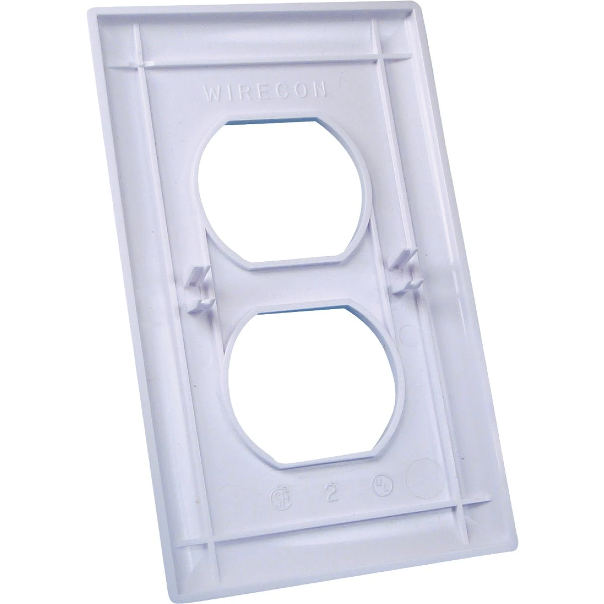 RV Wall Plate, Single-Gang, White Plastic