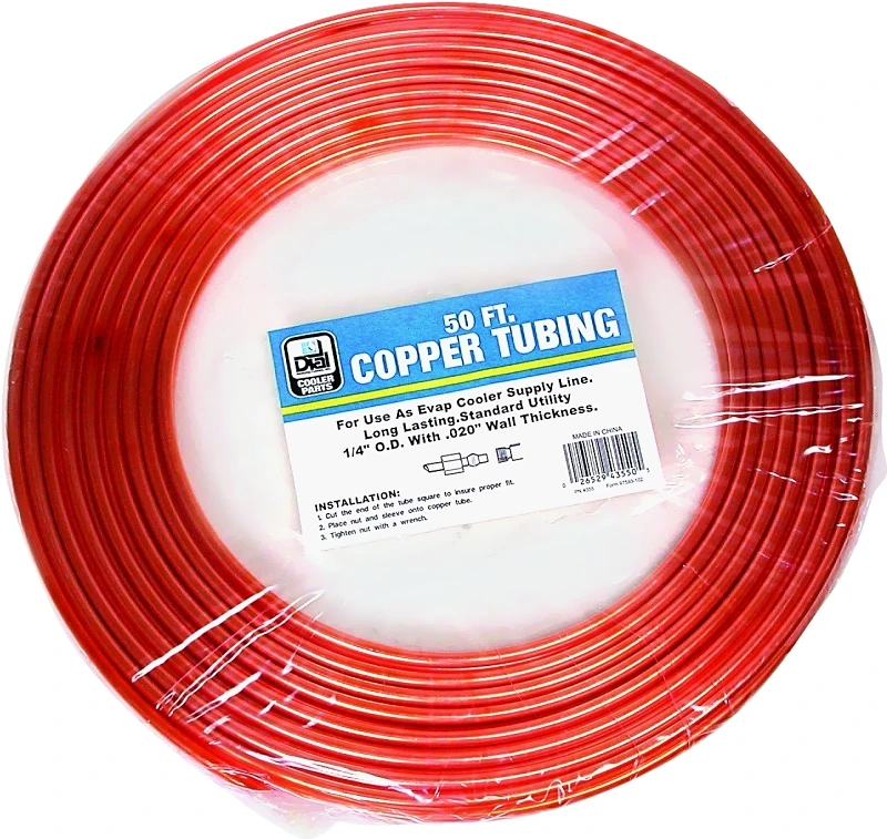 Evaporative Cooler Copper Tube, 1/4-In. x 50 Ft.