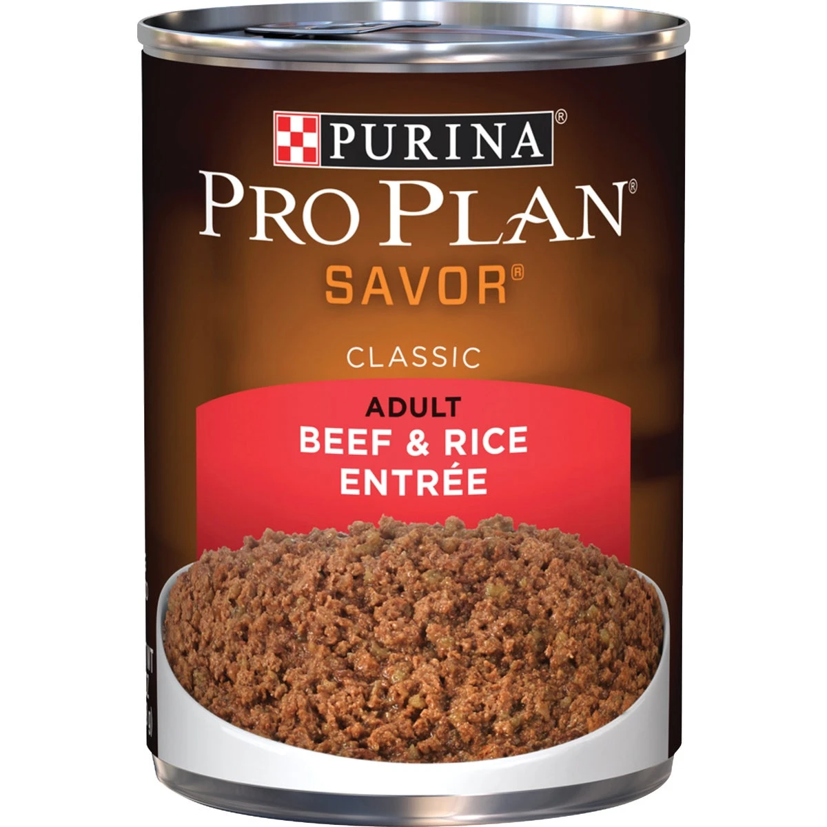 Dog Food, Beef & Rice, 13 oz.