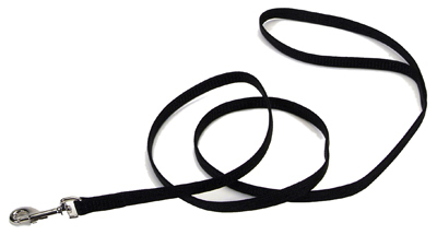 Nylon Dog Leash, 3/8-inch X 6-feet, Black Color