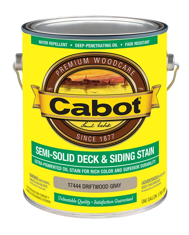 Deck & Siding Stain, Semi-Solid, Driftwood Gray, Gallon