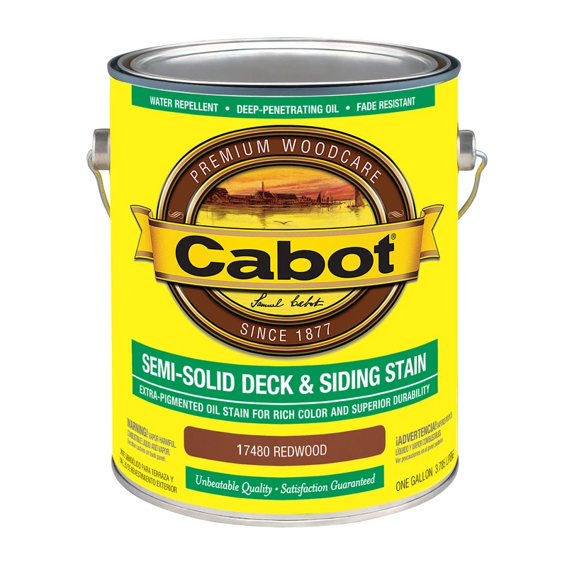 Deck & Siding Stain, Semi-Solid, Redwood, Gallon