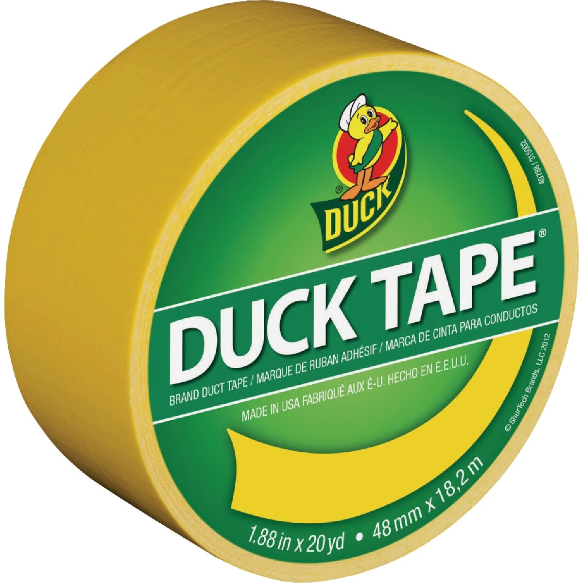 All-Purpose Duct Tape, Yellow, 1.88-In. x 20-Yd.