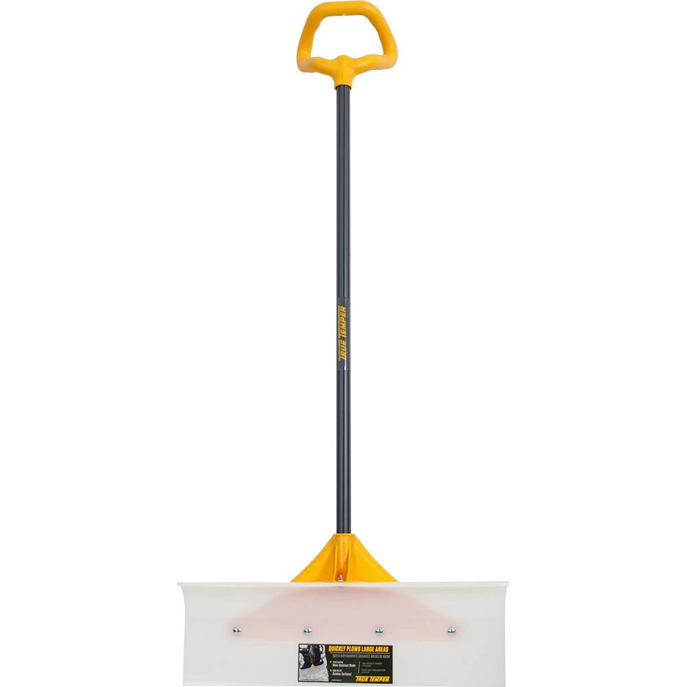 Snow Pusher, Versa Grip Poly D-Handle, 24 In.