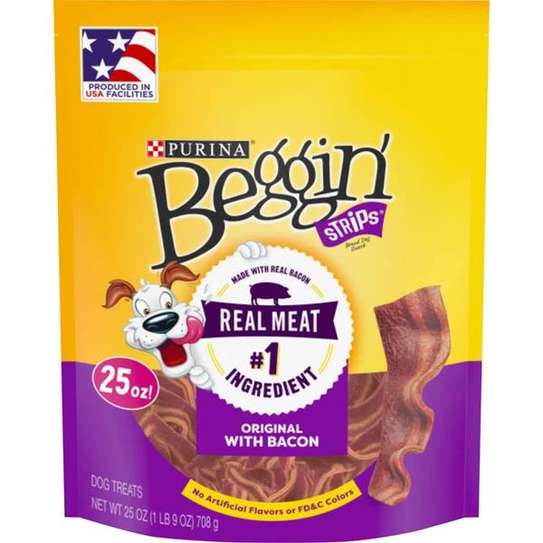 Bacon Flavor Chewy Dog Treat, 25 Oz. Resealable Pouch