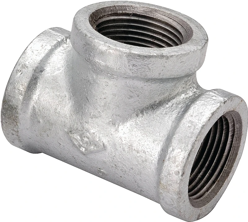 3/4 Inch Galvanized Malleable Tee, Model 11a-3/4g For Water And Steam
