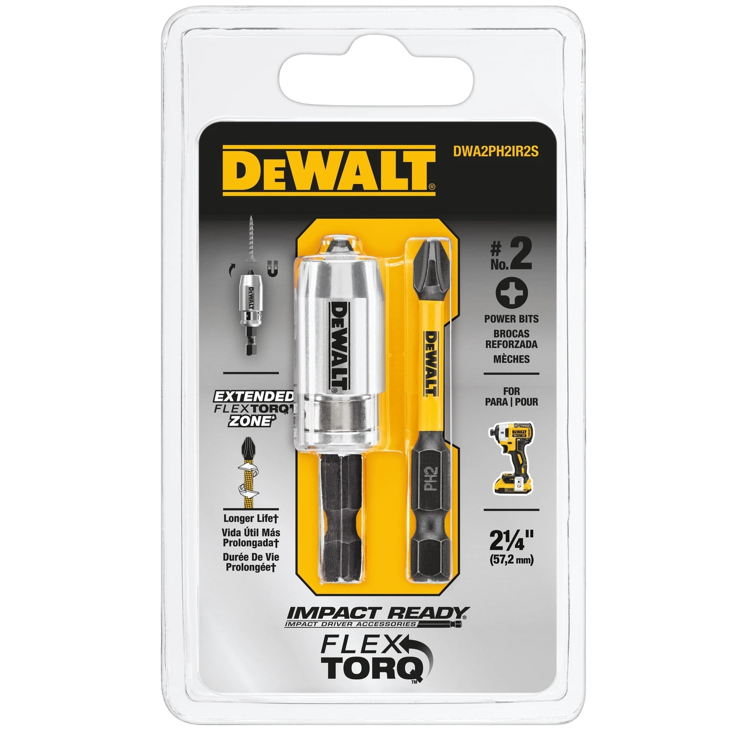 Phillips #2 Screwdriving Bit, 2-Pk.