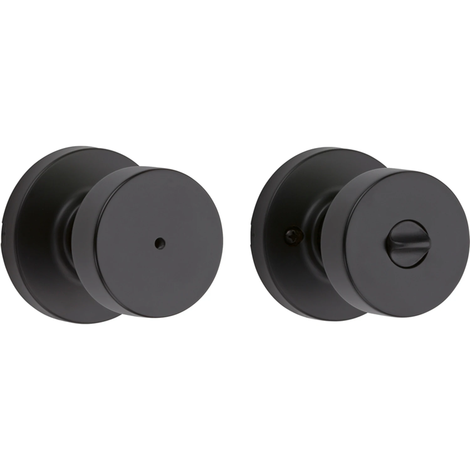 Signature Series Privacy Knob Lockset, Iron Black Finish