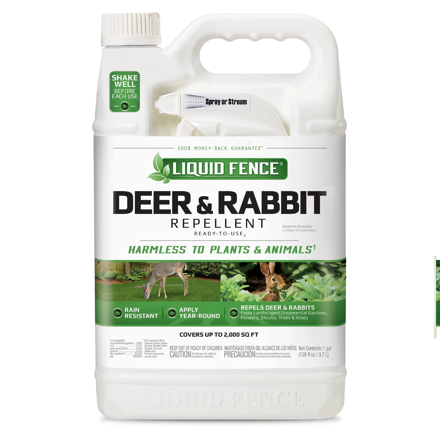 Deer & Rabbit Repellent, Ready-to-Use, 1-Gallon