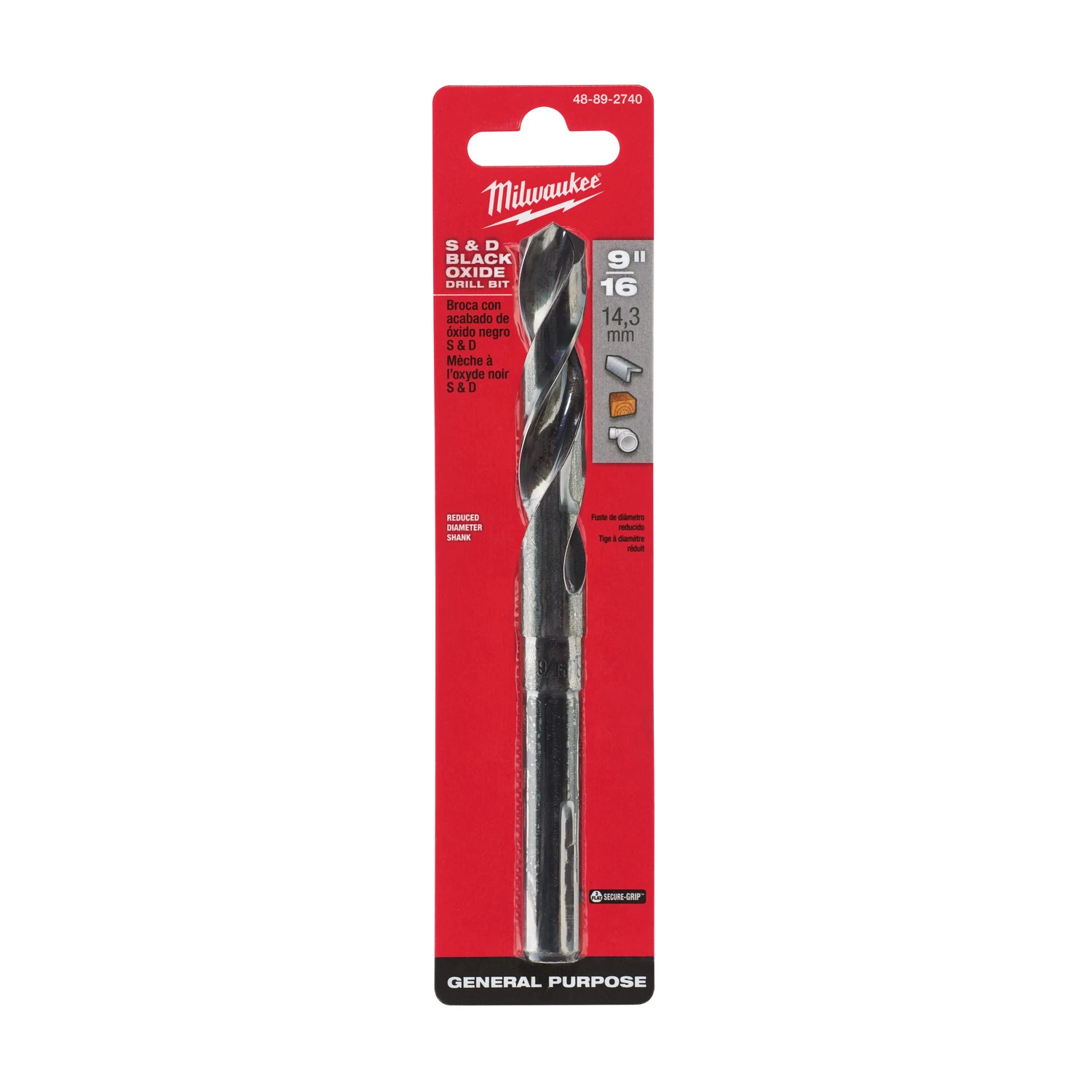Silver & Deming Black Oxide Drill Bit, 9/16 In.