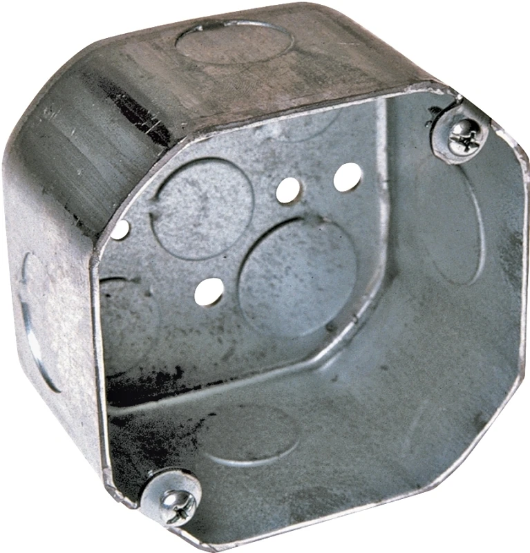 Deep Octagon Electrical Wall/ Ceiling Fixture Box, 4 x 2-1/8 In.