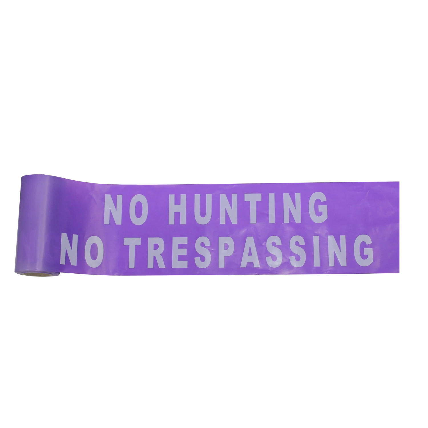 Barricade Tape,No Hunting, No Trespassing,Purple, 6 In. x 100 Ft.