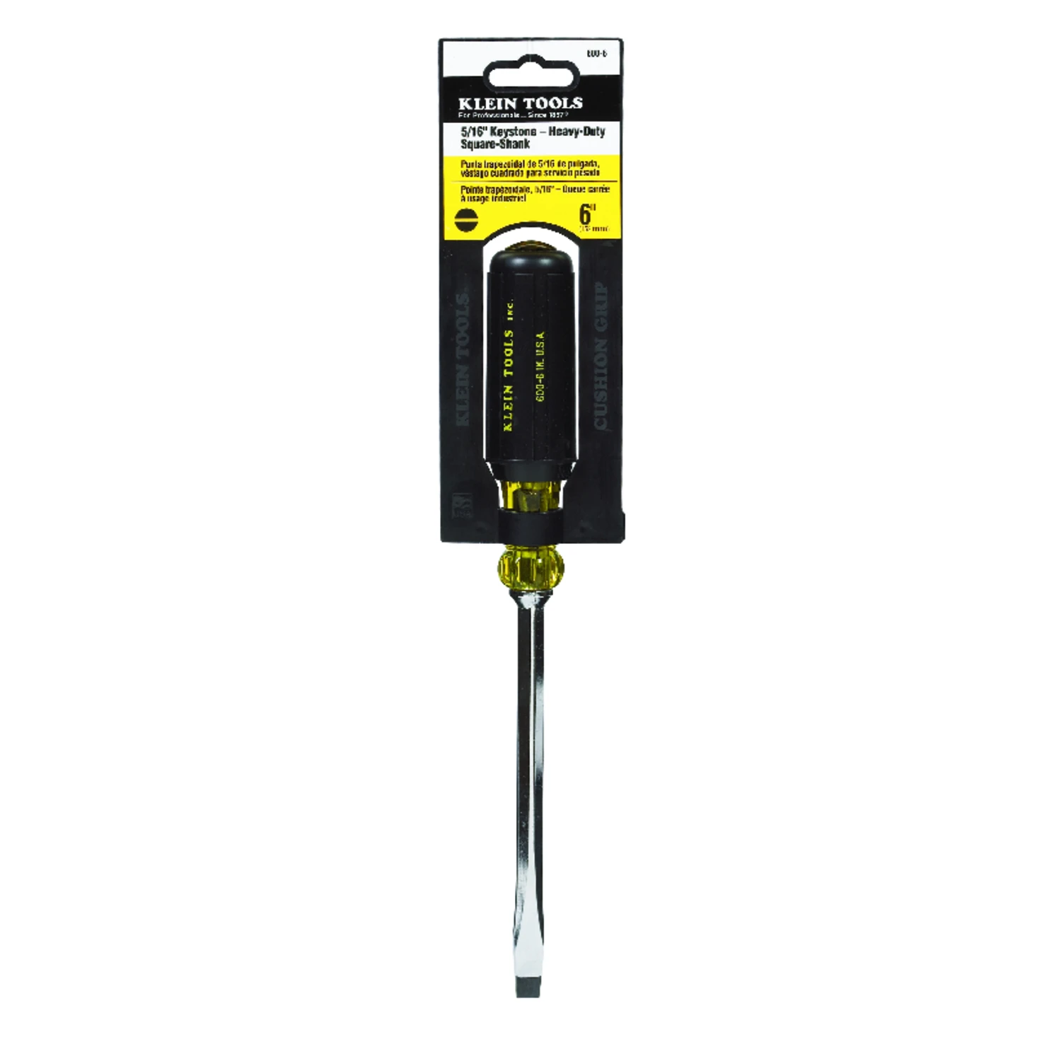 5/16 x 6-In. Cushion Grip Screwdriver With Keystone Tip