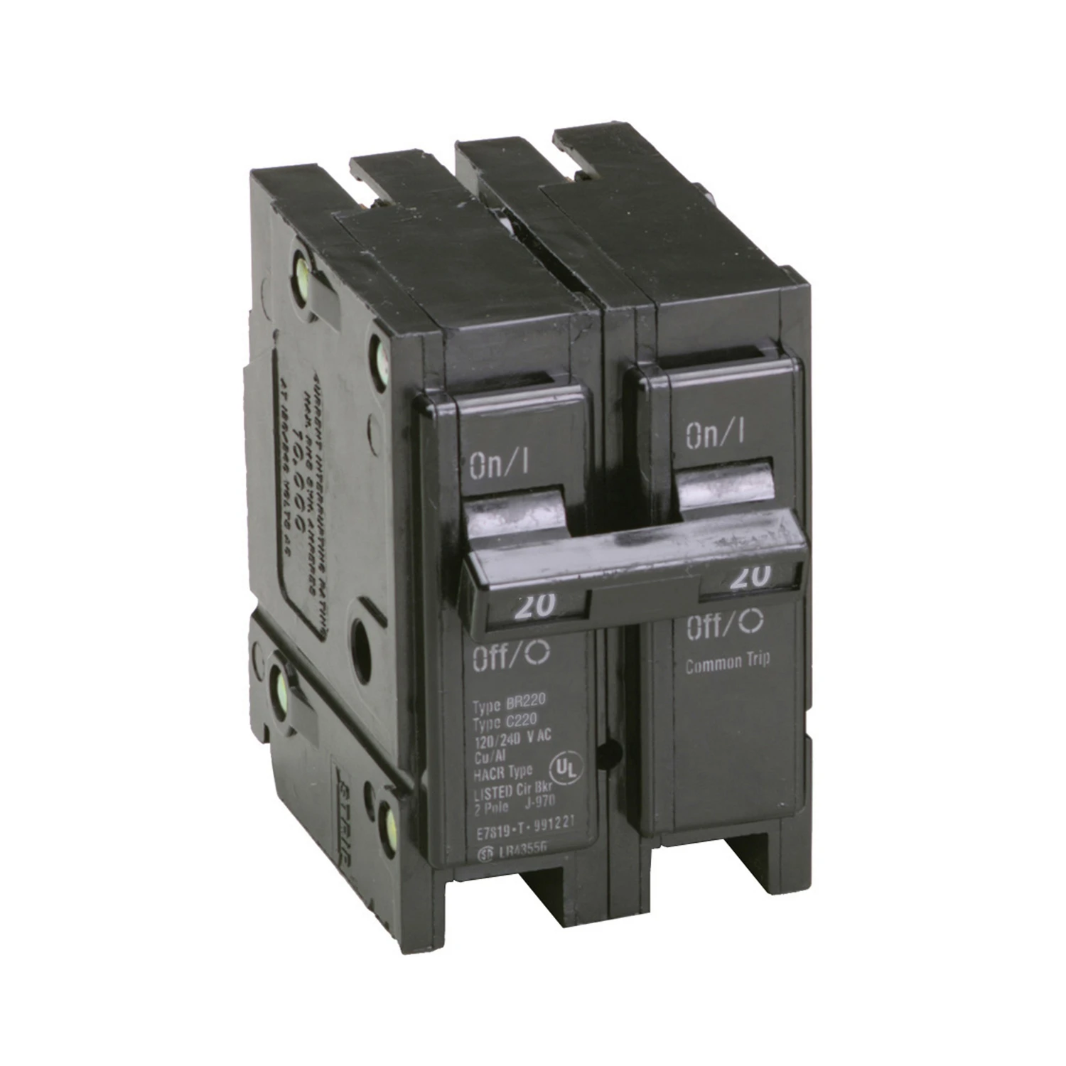 Double-Pole Interchangeable Circuit Breaker, 20A