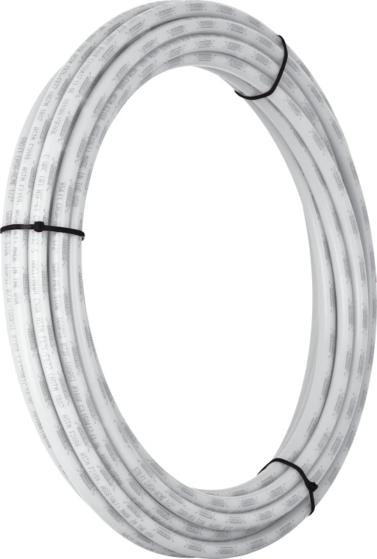 PEX Coil Pipe, Hot/Cold Water, White, 1/2 In. Rigid Copper Tube Size x 50 Ft.