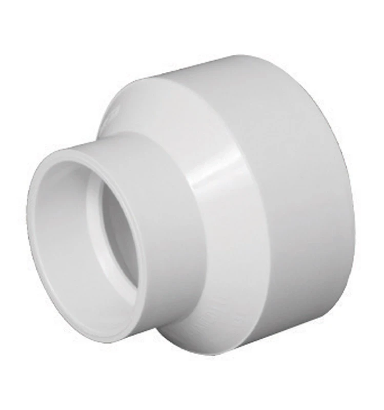 Schedule 40 DWV Reducer Pipe Coupling, PVC, 4 x 3 In.