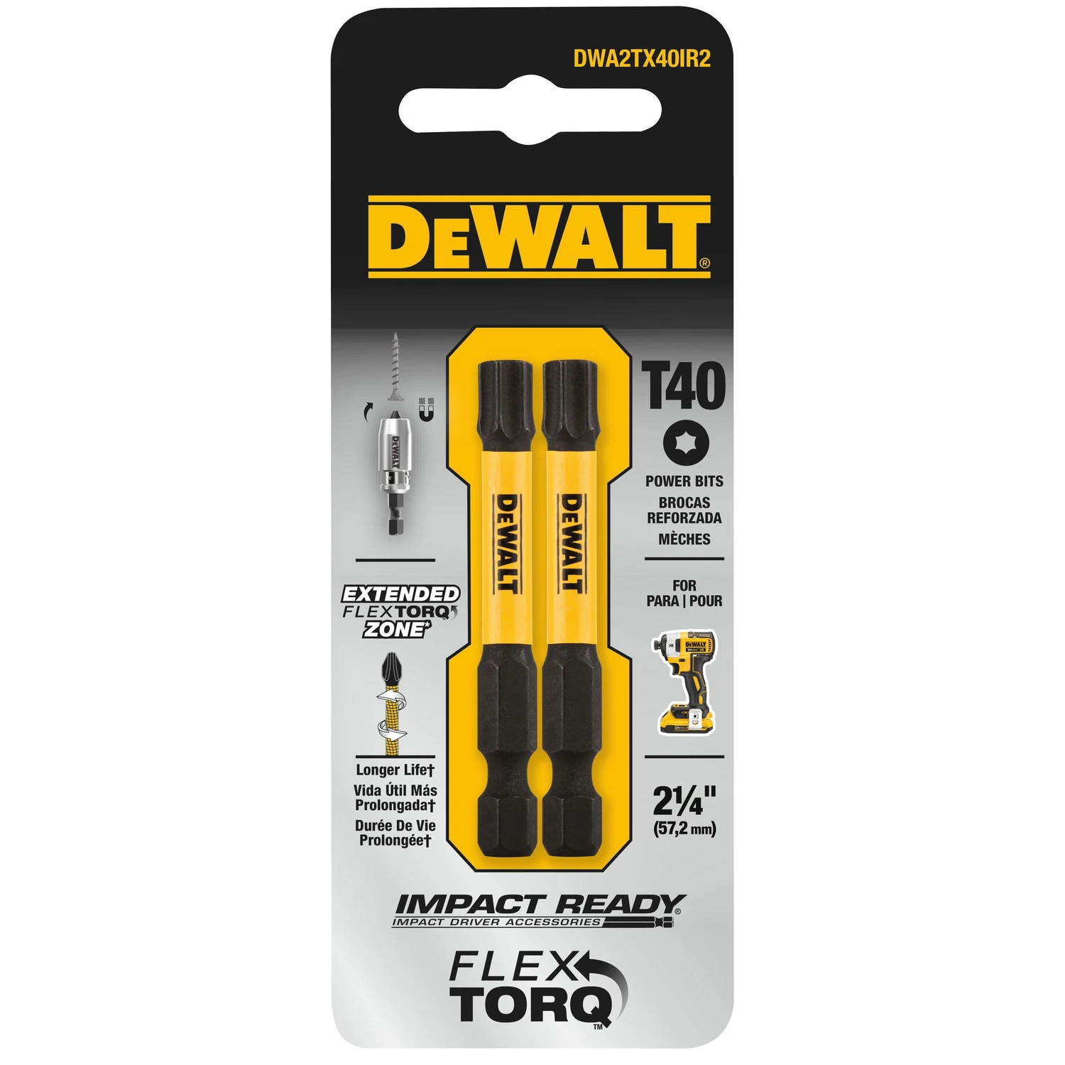 T40 Impact-Ready Power Bit, 2 In.