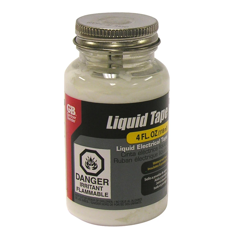 Liquid Electrical Tape, Red, Waterproof, 4-oz.